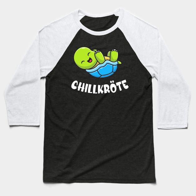 Chillkröte lustige Schildkröte Baseball T-Shirt by Foxxy Merch